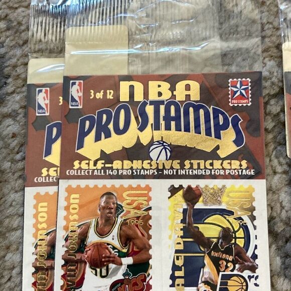 Collectible NBA Pro Stamps and NFL Heroes of the Football stickers - Picture 3 of 6